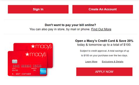 offers macy's account online.